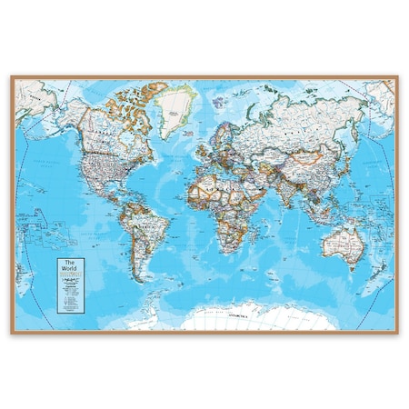 Waypoint Geographic Contemporary World 24'' x 36'' Laminated Wall Map WG14